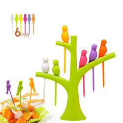 Multi Color Fruit Fork