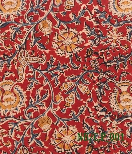 Multi Color Natural Hand Block Printed Fabric