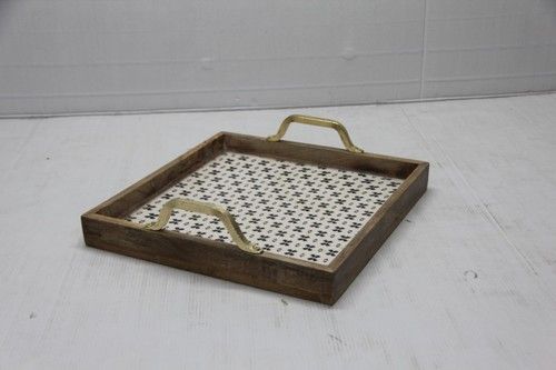 Tray W/Enamel Design