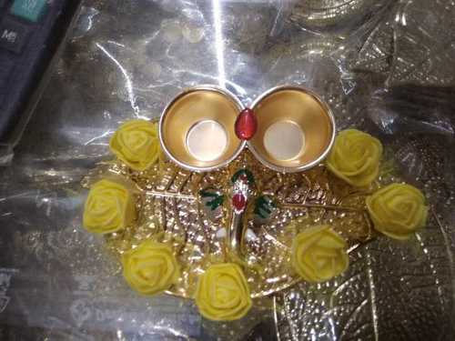 Designer Metal And Flower Kankavati