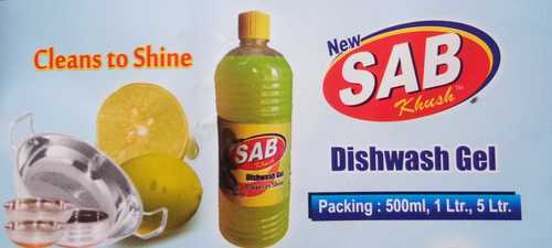 Yellow Dish Wash Liquid Gel