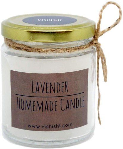 White Lavender Scented Homemade Candle