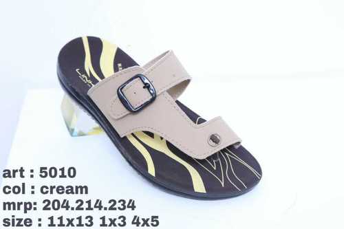 Light Brown Plain Flexible Pu Slipper