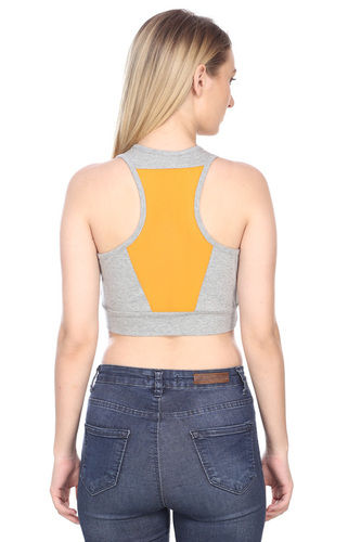 Grey Sleeveless Ladies Western Top