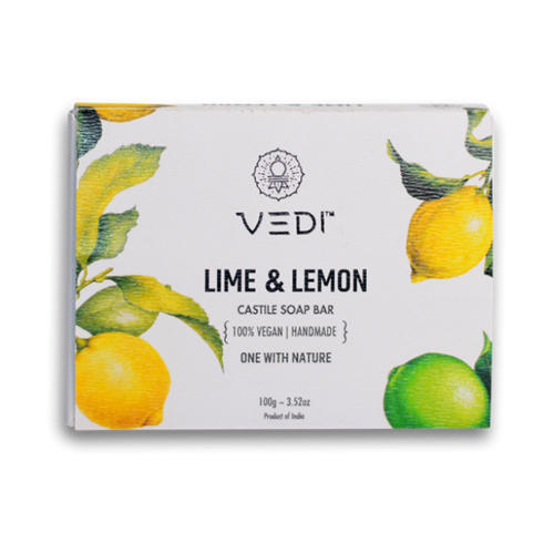 Lime And Lemon Castile Soap Bars, 100 Gm Ingredients: Herbal