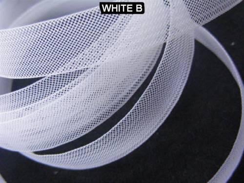 White Crinoline Garment Elastic Tape