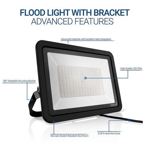 Led Flood Light With Bracket Application: Road Garden Arena Public Square