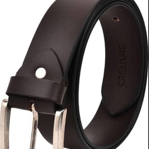 Steel Mens Brown Leather Belt