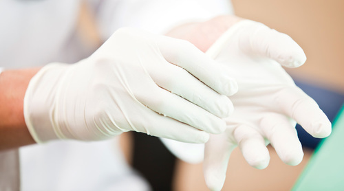 Natural Latex Examination Gloves Grade: Industrial