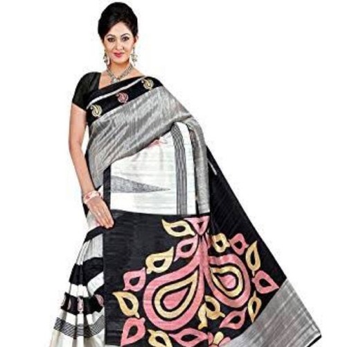 Ladies Printed Designer Saree - Cotton Silk, 6.5 Meter Length With 1 Meter Blouse, Multi Color, Resam Embroidery, Soft Texture | Dry Clean Care, 3 Month Warranty