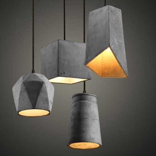 Grey Attractive Concrete Hanging Light