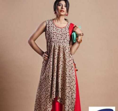 Cotton Printed Designer Long Kurti