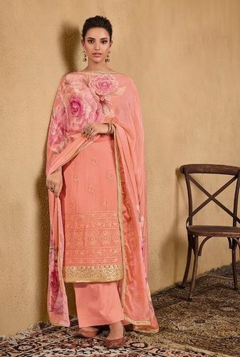 Pink Kimora Presents Georgette With Lakhnowi Embroidery Salwar Suit