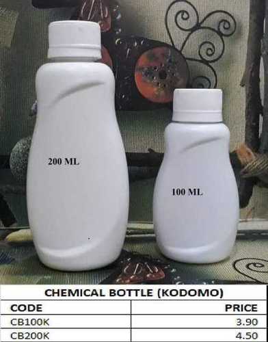 Plain White Plastic Chemical Bottles