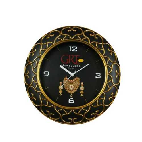 Black Round Shape Customized Wall Clocks