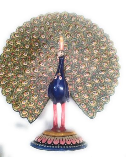 Green With Blue Attractive Look Handicraft Peacock