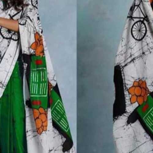 Printed Pattern Mulmul Saree