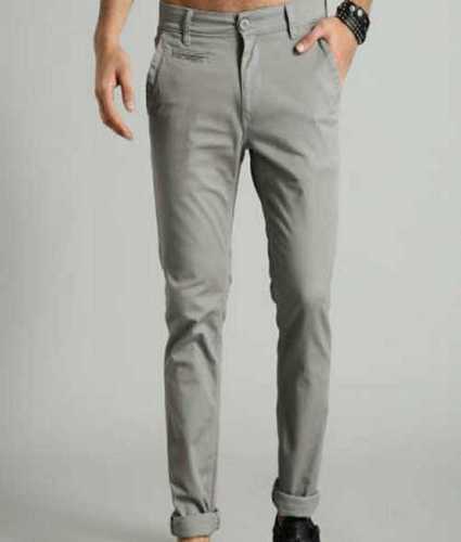 Mens Plain Casual Trouser