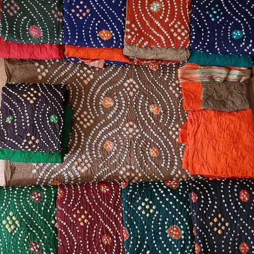 Find luckhnavi bandhani dress material by JAY K ART near me | Jetpur,  Rajkot, Gujarat | Anar B2B Business App