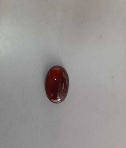 Oval Cut Red Color Amber Gemstone