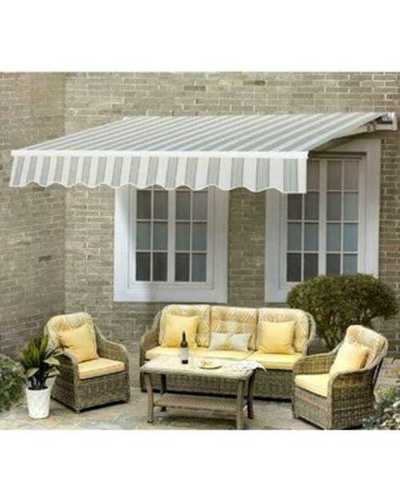 Grey-White Aluminum Frame Retractable Awnings