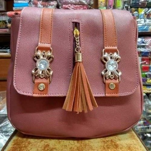 Brown Color Ladies Sling Bags Design: Latest