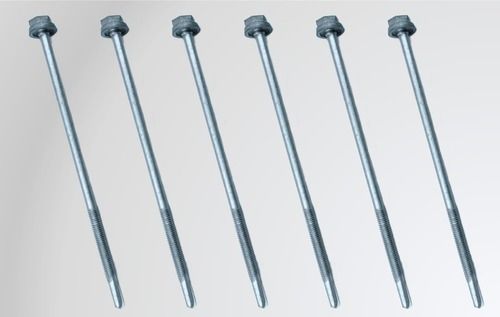 Hex Head With Zinc Alloy Cold Forging Cap Self Drilling Screw Plastic Cladding / Vinyl Cladding