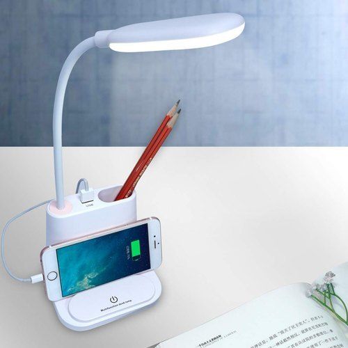 Plastic Led Desk Lamp With Pen Stand