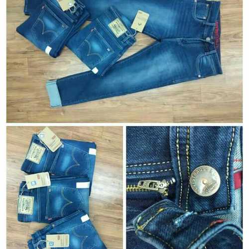 Blue Washed Jeans For Mens