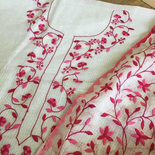 Women s Applique Work Cotton Suits | Unstitched Material| ...