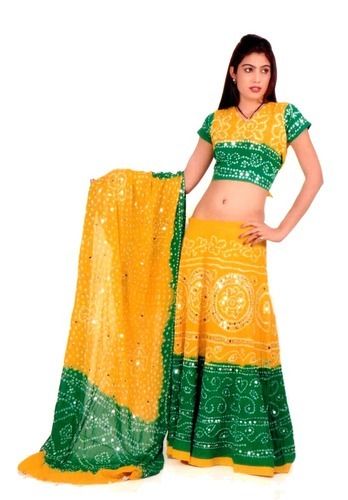 cotton bandhej lehenga choli 967