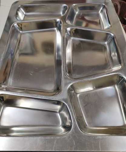 Silver Stainless Steel Dinner Thali