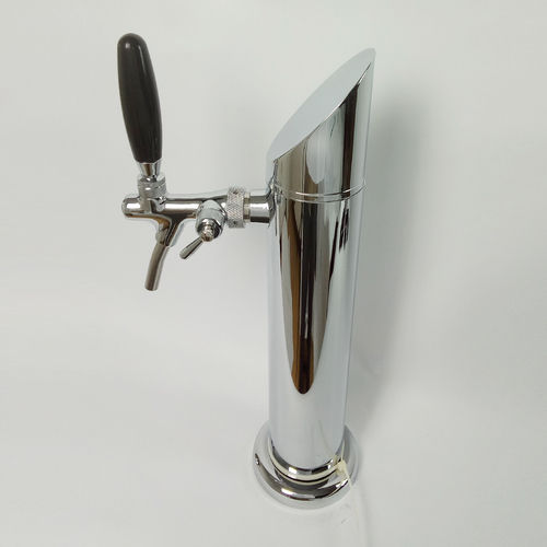 Silver Single Faucet Stainless Steel Chrome Plated Column Beer Tower For Residence