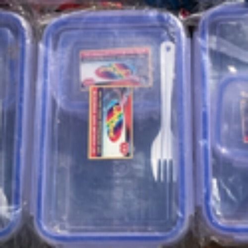 Transparent Plastic Lunch Box Size: Multiple