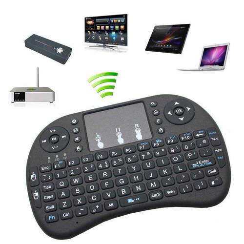 White & Black Wireless Mini Handheld Keyboard With Touchpad Mouse For Android Tv Box