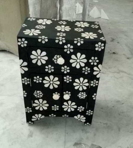 Handmade Printed Bone Inlay Bedside