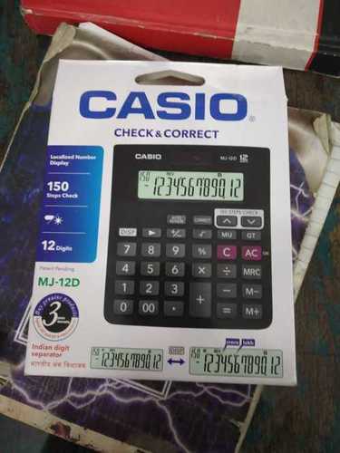 Black Battery Operated Digital Calculator