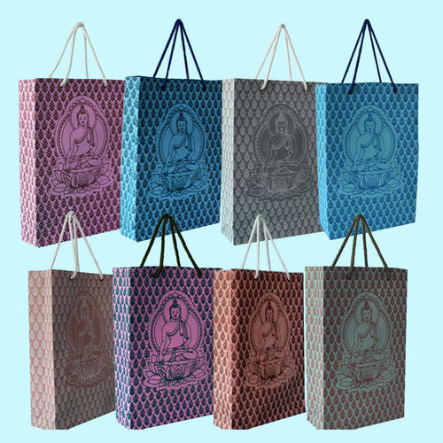 Handmade Paper Fancy Shopping Bags Set Of 10 Bags