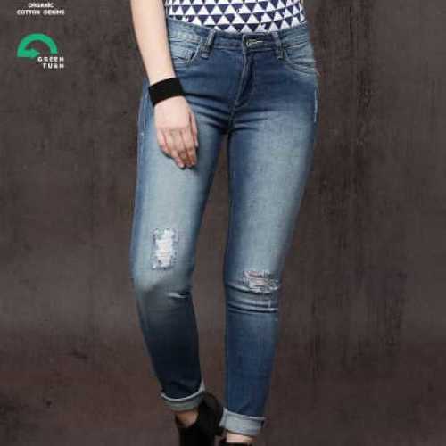 Blue Ladies Slim Fit Jeans