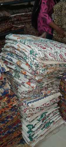 Multicolor Printed Kalamkari Bed Sheet