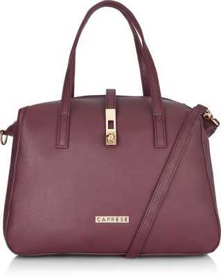 Buy Caprese Zipper Clouser Freda Faux Leather Women Formal Wear Tote Handbag  (RUST-LARGE) at Amazon.in