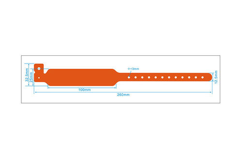 Rectangle Hf Pp Wristband 260Mm