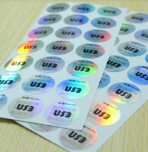 Silver Pvc Printed Barcode Stickers 