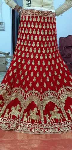 Red Superior Finishing Bridal Lehenga