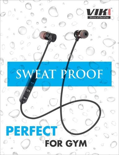 VIKYUVI Wireless Magnet Bluetooth Headset V4.1 with Mic