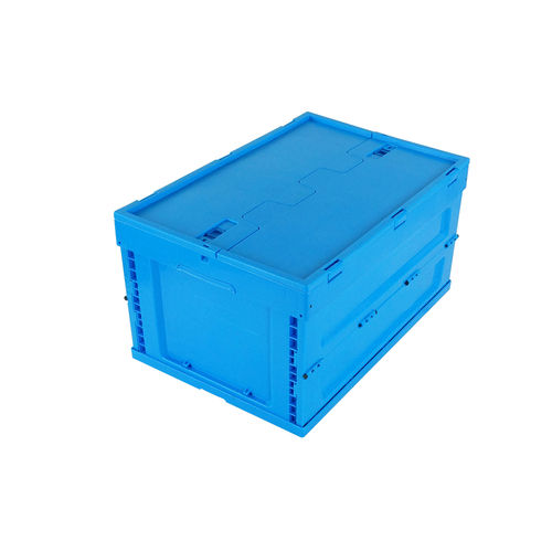 Plastic 600X400X320 Mm With Cover Collapsible Crate