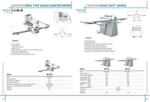 Dough Sheeter (Floor and Table Top Model)