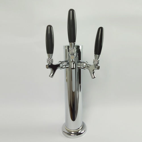 Triple Faucet Stainless Steel Polishing 3 inch Column Beer Tower for Hotel