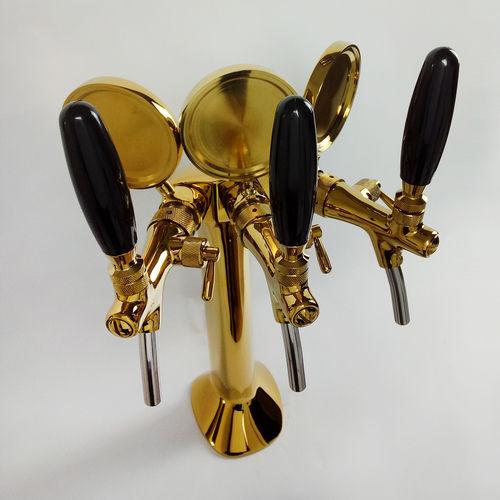 Triple Faucet Stainless Steel PVC Gold Plate