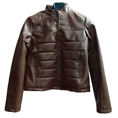 Color Mens Leather Full Sleeve Brown Jacket